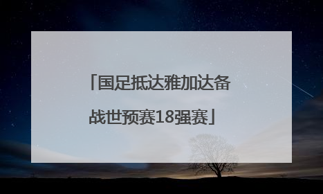 国足抵达雅加达备战世预赛18强赛